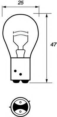 MOTAQUIP VBU566 Лампа розжарювання, ліхтар сигналу гальмування; Лампа розжарювання, задня протитуманна фара; Лампа розжарювання, задній гарабітний вогонь