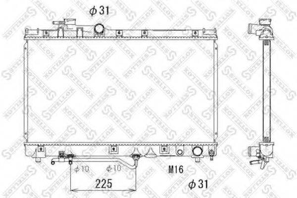 STELLOX 1025150SX Радіатор, охолодження двигуна