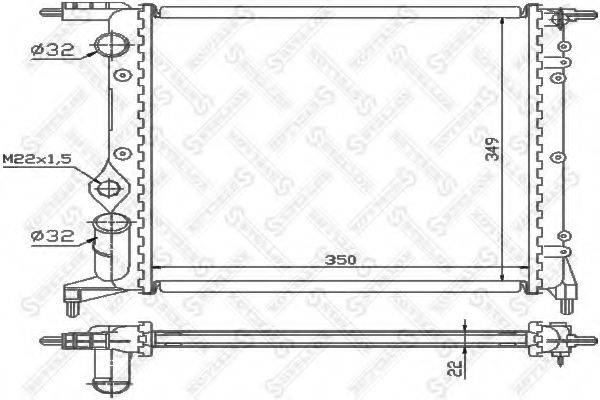 STELLOX 1025371SX Радіатор, охолодження двигуна