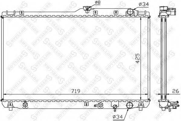 STELLOX 1025372SX Радіатор, охолодження двигуна