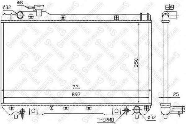 STELLOX 1025374SX Радіатор, охолодження двигуна