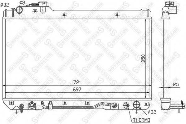 STELLOX 1025378SX Радіатор, охолодження двигуна