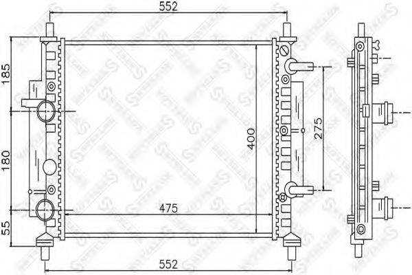 STELLOX 1025409SX Радіатор, охолодження двигуна