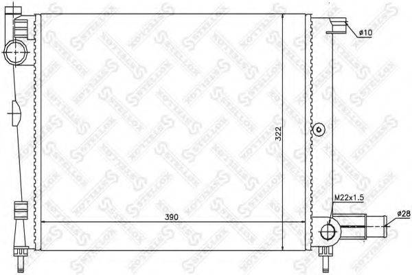 STELLOX 1025678SX Радіатор, охолодження двигуна