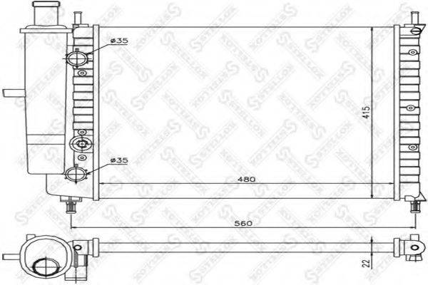 STELLOX 1025717SX Радіатор, охолодження двигуна