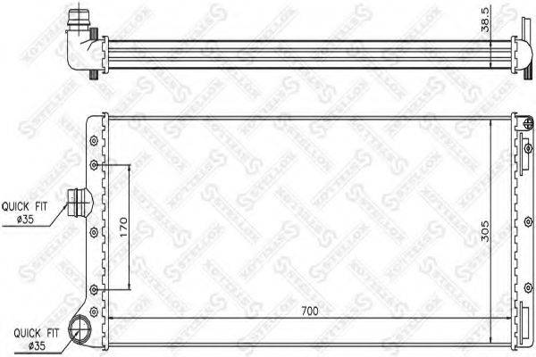 STELLOX 1025760SX Радіатор, охолодження двигуна