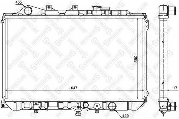 STELLOX 1025860SX Радіатор, охолодження двигуна