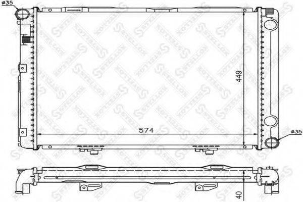 STELLOX 1025912SX Радіатор, охолодження двигуна