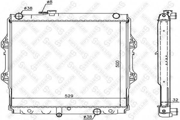 STELLOX 1026296SX Радіатор, охолодження двигуна