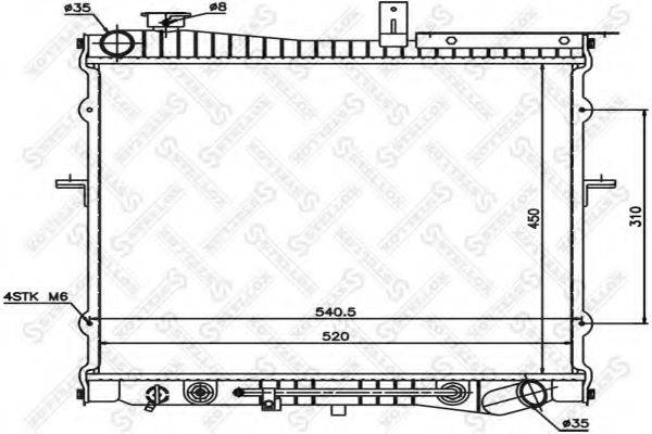 STELLOX 1026477SX Радіатор, охолодження двигуна