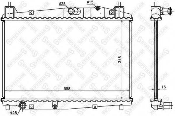 STELLOX 1026701SX Радіатор, охолодження двигуна