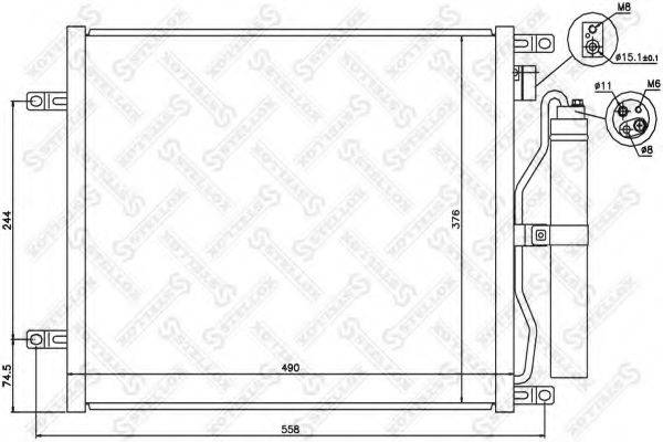 STELLOX 1045547SX Конденсатор, кондиціонер