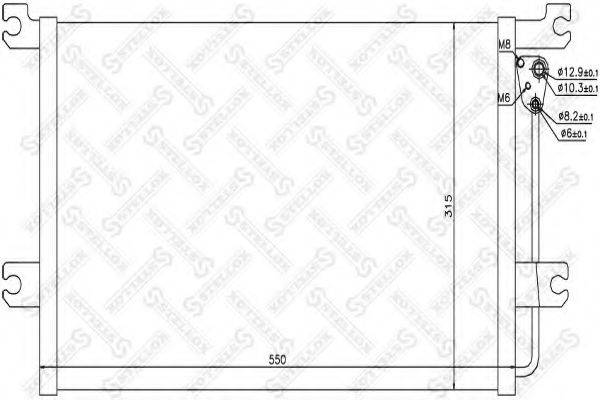 STELLOX 1045605SX Конденсатор, кондиціонер