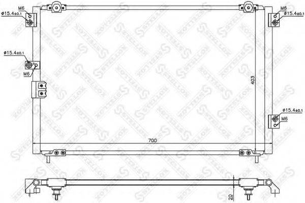 STELLOX 1045621SX Конденсатор, кондиціонер