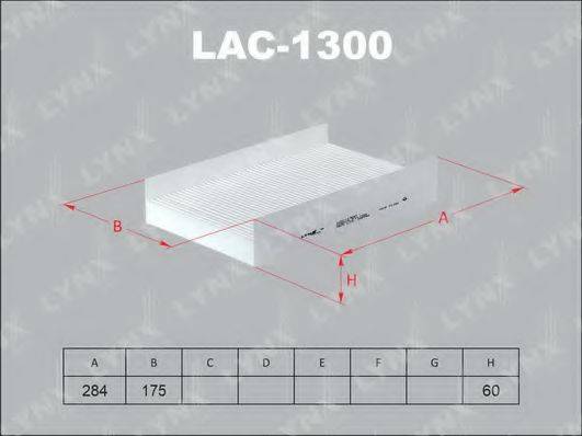 LYNXAUTO LAC1300 Фільтр, повітря у внутрішньому просторі