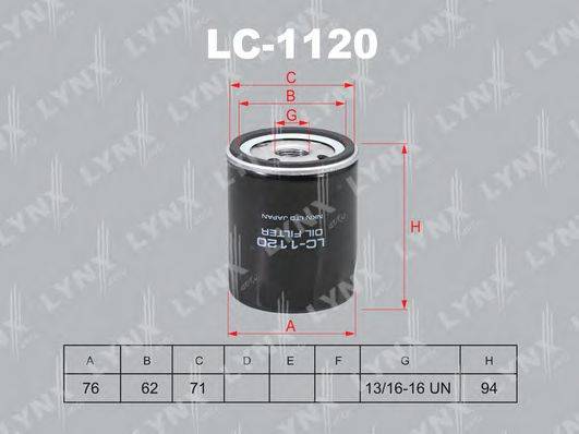 LYNXAUTO LC1120 Масляний фільтр