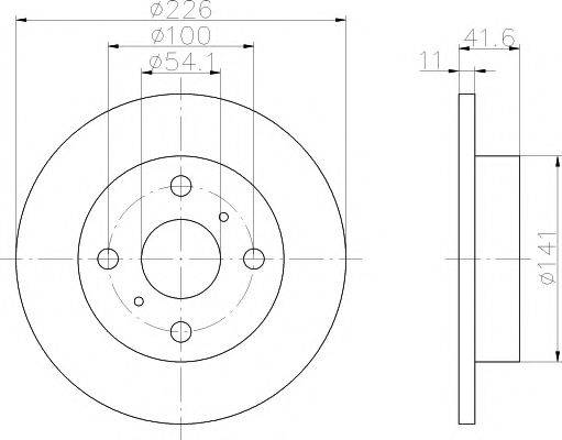 HELLA PAGID 8DD355103751 гальмівний диск