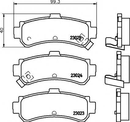 HELLA PAGID 23024 Комплект гальмівних колодок, дискове гальмо