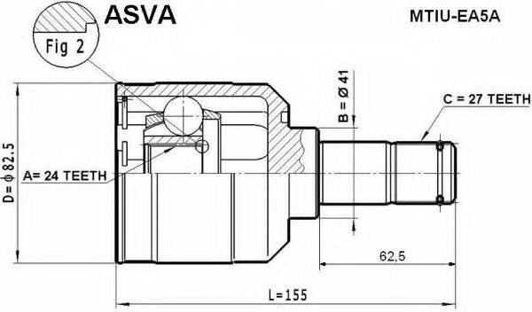 MITSUBISHI MN171196 Шарнірний комплект, приводний вал