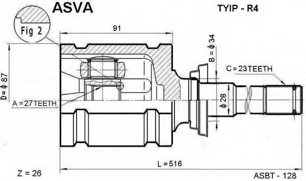 TOYOTA 43030-42021 Шарнірний комплект, приводний вал