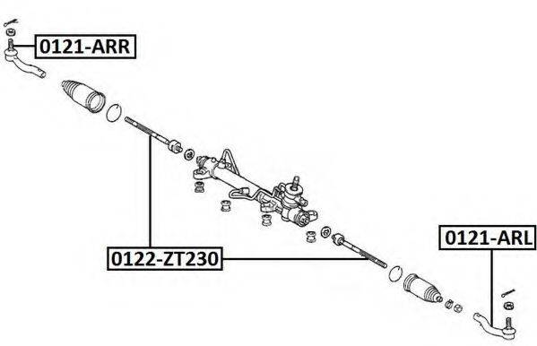 ASVA 0121ARR Наконечник поперечної кермової тяги