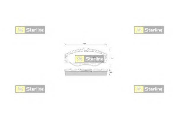 STARLINE BDS250P Комплект гальмівних колодок, дискове гальмо