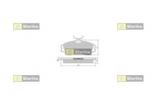 STARLINE BDS374P Комплект гальмівних колодок, дискове гальмо