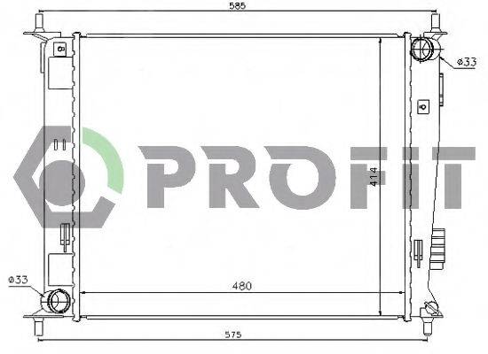 PROFIT PR2908A2 Радіатор, охолодження двигуна