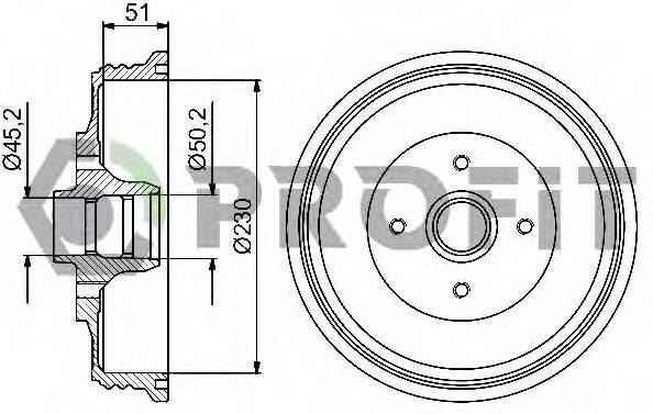 PROFIT 50200091 Гальмівний барабан