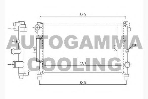 AUTOGAMMA 104636 Радіатор, охолодження двигуна