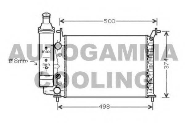 AUTOGAMMA 105359 Радіатор, охолодження двигуна