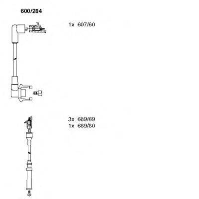 BREMI 600284 Комплект дротів запалювання