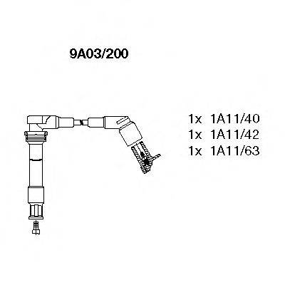 LAND ROVER NGC104250L Комплект дротів запалювання