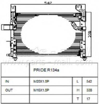 PARTS-MALL PXNCB003 Конденсатор, кондиціонер