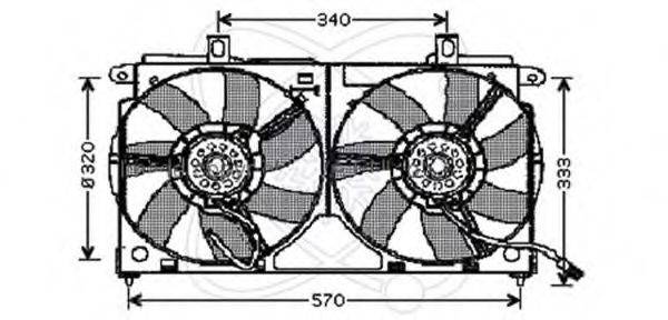 CALSONIC KANSEI 1253.68 Вентилятор, охолодження двигуна