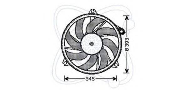 CITROEN 1253C9 Вентилятор, охолодження двигуна