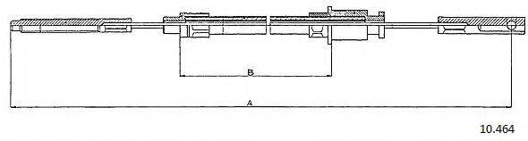 KAGER 190057 Трос, стоянкова гальмівна система