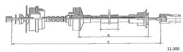 KAGER 192153 Трос, управління зчепленням