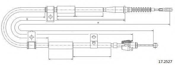 CABOR 172527 Трос, стоянкова гальмівна система