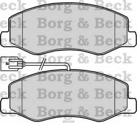 BORG & BECK BBP2268 Комплект гальмівних колодок, дискове гальмо