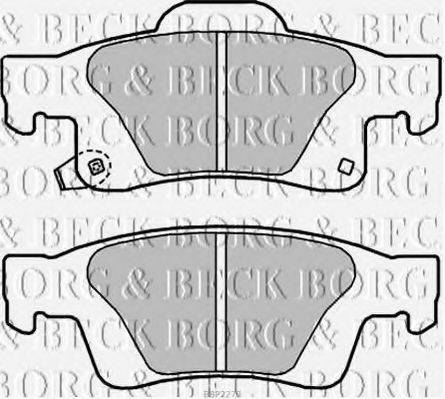 BORG & BECK BBP2273 Комплект гальмівних колодок, дискове гальмо