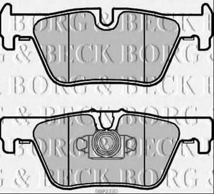 BORG & BECK BBP2335 Комплект гальмівних колодок, дискове гальмо