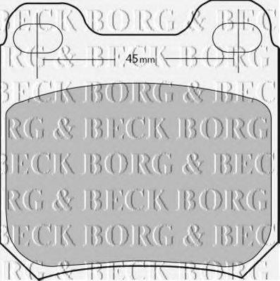 BORG & BECK BBP1678 Комплект гальмівних колодок, дискове гальмо