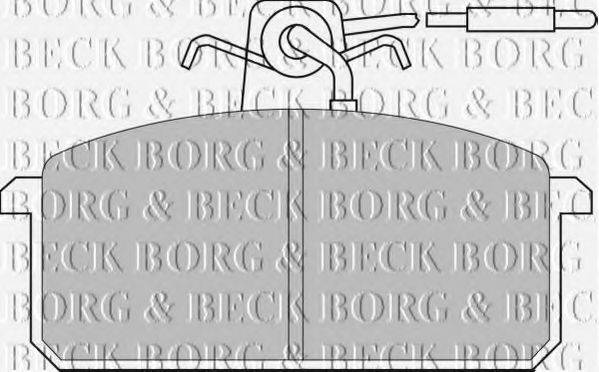 BORG & BECK BBP1015 Комплект гальмівних колодок, дискове гальмо