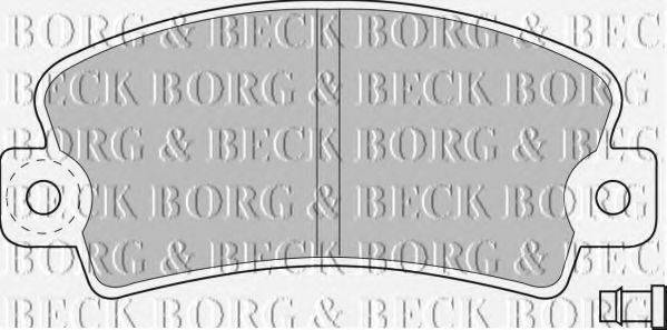 BORG & BECK BBP1036 Комплект гальмівних колодок, дискове гальмо