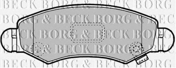 BORG & BECK BBP1900 Комплект гальмівних колодок, дискове гальмо