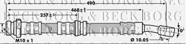 BORG & BECK BBH7007 Гальмівний шланг