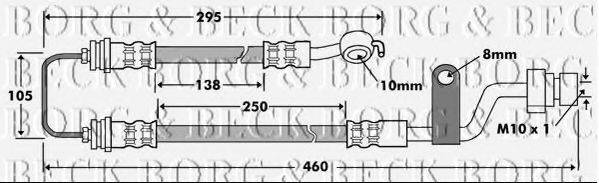 BORG & BECK BBH7466 Гальмівний шланг