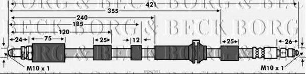 BORG & BECK BBH7591 Гальмівний шланг