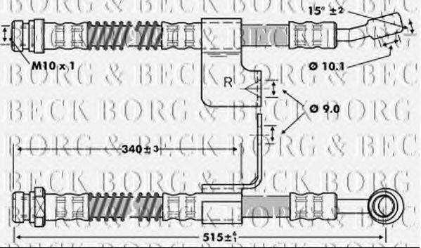 BORG & BECK BBH6800 Гальмівний шланг